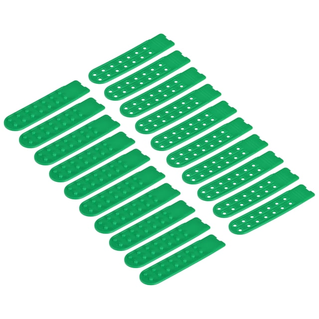 Unique Bargains 10 Pairs Snapback Strap Cover, Double Row 14 Holes Plastic Adjustable Hat Snap Buckle Replacement (Green)