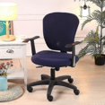 thumbnail image 3 of Stretche Cover Seat Cover For Office Chair Office Swivel Chair Swivel Chair, Dark Blue, 3 of 4