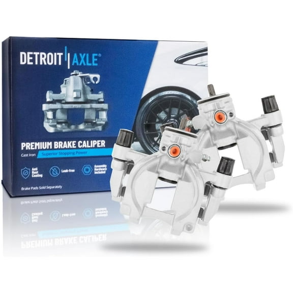 Detroit Axle - 2pc Rear Brake Calipers for Ford Fusion Edge Escape Lincoln Nautilus MKC MKZ MKX, Disc Brake Calipers with Brackets Assembly Replacement