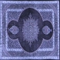 thumbnail image 1 of Ahgly Company Machine Washable Indoor Square Medallion Blue Traditional Area Rugs, 8' Square, 1 of 4