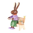 thumbnail image 2 of Alexander Taron 10" Dregeno Rabbit on Bench Easter Figure, 2 of 2