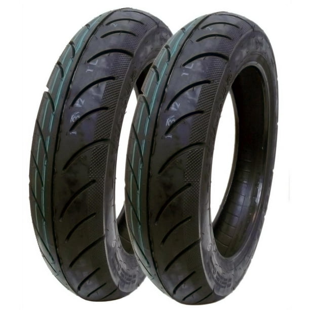 Set Of Two Scooter Tires 90 90 12 Front Or Rear Tubeless Type 12 Inches Rim Model P132 Walmart Com