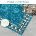 thumbnail image 5 of HOMERRY Area Rugs 8' x 10' Area Rug for Living Room Geometric Border Washable Bedroom Non-Slip Carpet for Home Decor, Teal, 5 of 6