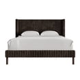 thumbnail image 3 of Castle Place Contemporary Corduroy Velvet Upholstered Wingback Twin Bed, Brown, 3 of 13