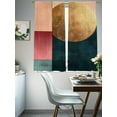thumbnail image 4 of Boho Gold Circle Sheer Curtains for Living Room Bedroom Modern Geometric Color Blocks Sheer Curtains 72 Inch Long 2 Panels Set Light Filtering Curtain Window Treatments Drapes for Dining Room, 4 of 6