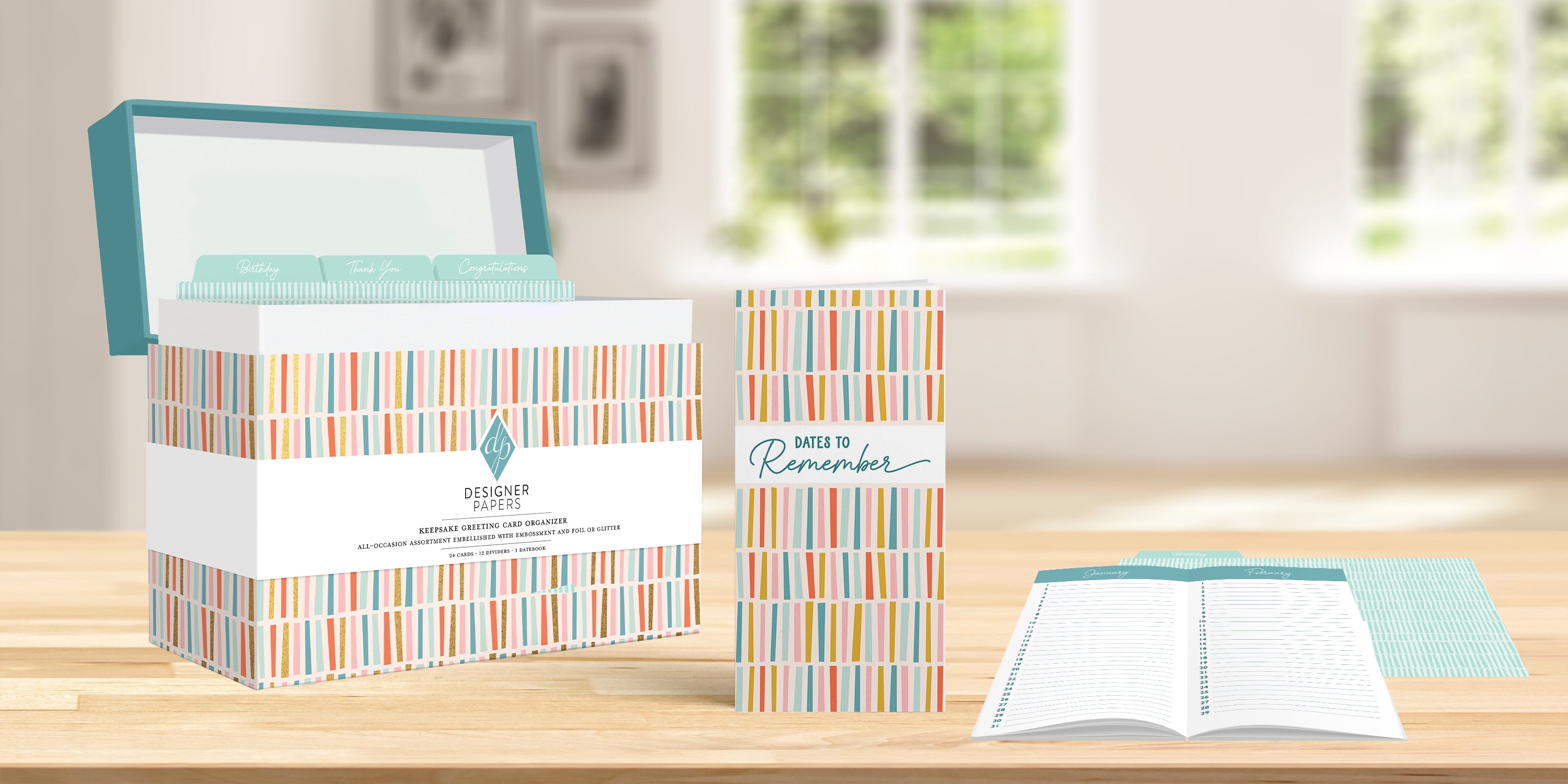 Designer Greetings All-Occasion Greeting Card with Envelopes, Multicolor, 24 Count