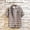 Khaki, variant on Mens Short Sleeve Button Down Shirts Wrinkle Loose Fit Shirts Casual Plaid Print Shirt with Pocket