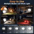 thumbnail image 6 of Rechargeable Led Work Light 10000LM 12000mAh, Portable Magnetic Work Light with Hook, 4 Modes Waterproof for Garage, Car Repair, Mechanics,Camping lights,Emergency Lanterns for Power Outages, 6 of 9