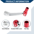thumbnail image 3 of Palanca de cambio de motocicleta plegable para Honda CRF150F 2003-2017, pedal de aleación de aluminio, brazo de cambio, tono plateado con cabeza roja, 3 of 6