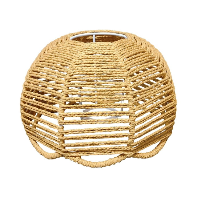 Pantalla tejida para lámparas colgantes, estilo rústico vintage, ideal para lámparas de pie o de mesa. Pantalla tejida a mano para sala de estar o isl