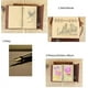 thumbnail image 4 of Libreta recargable de piel sintética con encuadernación en espiral y páginas en blanco, etiquetas retro incluidas, diario de viaje clásico en relieve, 4 of 7
