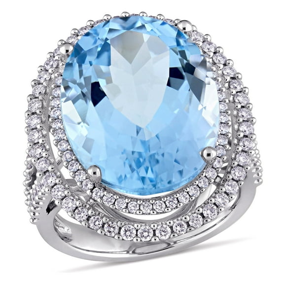Everly Women's Topaz 14k White Gold Ring