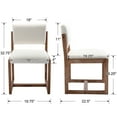 thumbnail image 4 of Guyou Mid-Century Modern Dining Chair Set of 6, Farmhouse Sherpa Upholstered Kitchen Chairs, Wooden Armless Dining Side Chairs for Dining Room Living Room, White, 4 of 8