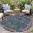 thumbnail image 3 of Dalyn Rugs Machine Washable Indoor/Outdoor Chantille ACN2046 Teal 8' x 8' Round Rug, 3 of 7