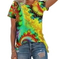 thumbnail image 2 of LYXSSBYX Womens T Shirts Graphic Tees Trendy Women's Printed Short Sleeved T-Shirt Top, 2 of 5