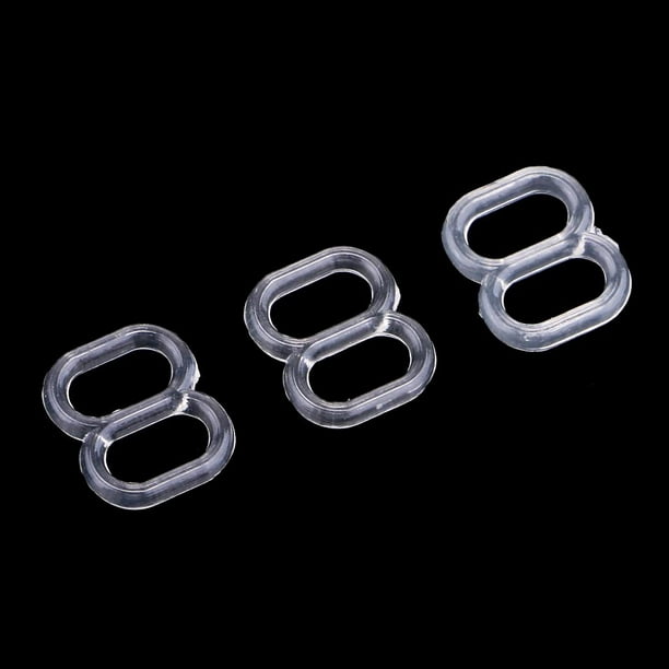 100x Bra Strap Adjuster Slider Hook 8 Sewing Craft 6mm NEW , Clear, 6mm  Clear1 