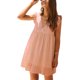 thumbnail image 4 of VISgogo Vestido casual para mujer, manga voladora, cuello en V, ahuecado, color sólido, suelto, vestidos acampanados VISgogo moda, 4 of 7