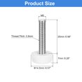 thumbnail image 2 of 15Pack M5x25mm Threaded Knurled Thumb Screws, Zinc Plated Carbon Steel Clamping Knobs Grip, White, 2 of 5