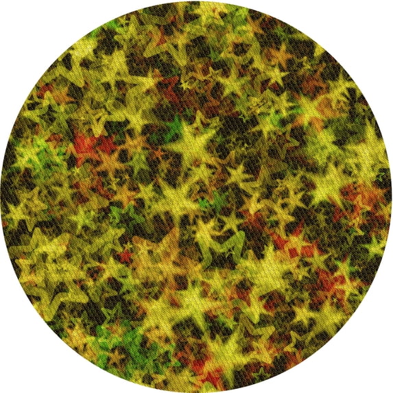 Ahgly Company Indoor Round Patterned Cookie Brown Area Rugs, 8' Round