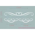 thumbnail image 6 of 3 Swirls Wall Art Vinyl Decals Wall Stickers Set of 3, 23x6-inch, White, 6 of 6