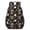 Mushroom and Lily, variant on Mushroom and Lily Black Pattern 17" School Backpacks for Teens,Waterproof Oxford Fabric,S-Shape Padded Straps for School,Travel,Hiking,Camping