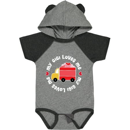 

Inktastic My Gigi Loves Me Valentine Truck Gift Baby Boy or Baby Girl Bodysuit