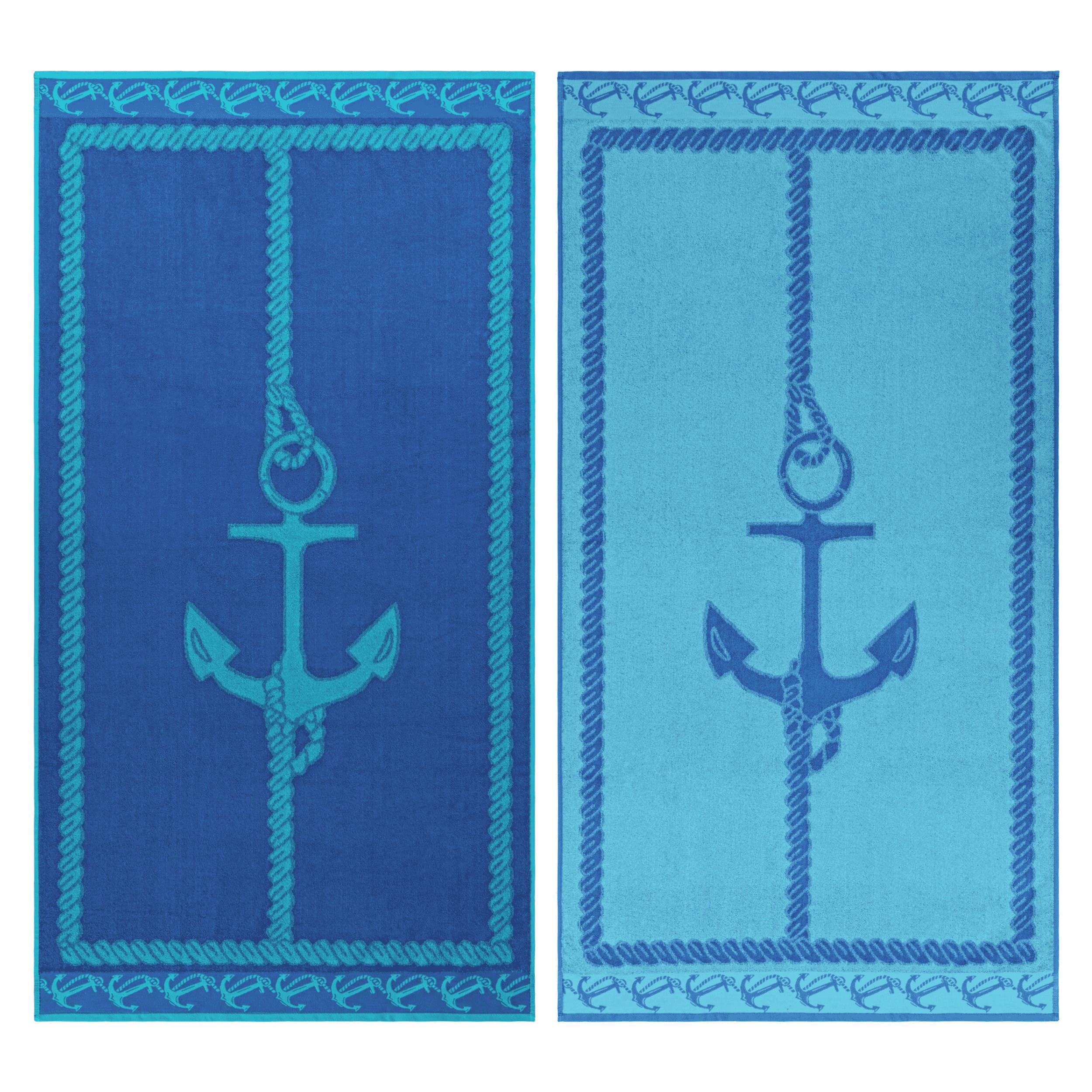 KD Spain — Nautical Knots Sailing Rope Coastal Blue and White Beach And  Bath Towel