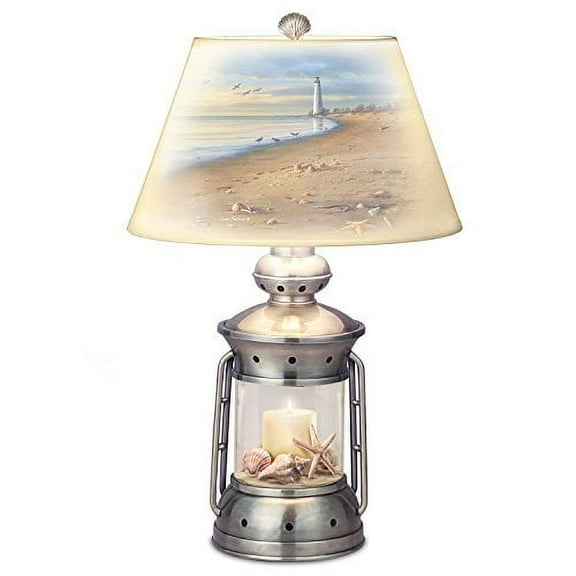 Coastal Treasures Lantern Table Lamp with James Hautman Art by The Bradford Exchange