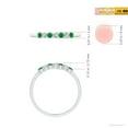 thumbnail image 4 of ANGARA Natural Half Eternity Seven Stone Emerald and Diamond Wedding Ring in 925 Sterling Silver for Women (Size-2mm) | May Birthstone, Anniversary, Jewelry Gift for Women | Natural Emerald Ring, 4 of 9