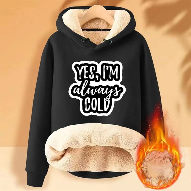 DPTALR Sweat à Capuche d'Hiver Chaud pour Femmes avec Poche Manches Longues