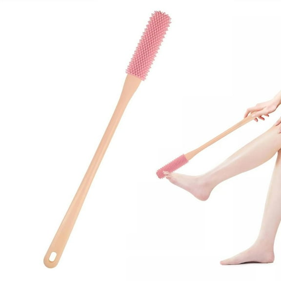 Toe Cleaning Brush 40CM Foot Scrubber in Shower with Long Handle Sile* Z5M3