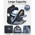 thumbnail image 2 of Mochila Rolling Ponhog de 30 litros con ruedas para portátil de 15,6 pulgadas, negra, 2 of 7
