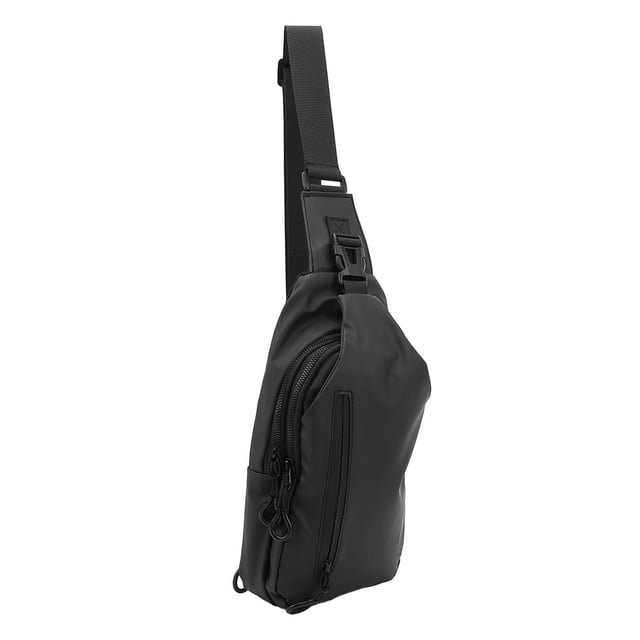 Hombres al aire libre Pack Pack, Black Smooth Zipper Travel Outdoor Crossbody Mochila impermeable para viajar