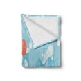 thumbnail image 2 of North Pole Soft Flannel Fleece Throw Blanket, Penguins on Ice Glaciers Funny Animal Characters Print, Cozy Plush for Indoor and Outdoor Use, 50" x 70", Pale Sky Blue Multicolor, by Ambesonne, 2 of 6