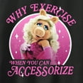 thumbnail image 2 of Junior's The Muppets Miss Piggy Accessorize Racerback Tank Top Black X Large, 2 of 5
