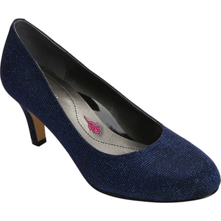 

Women s Ros Hommerson Janet Pump Blue Iridescent Glitter Leather 12 N