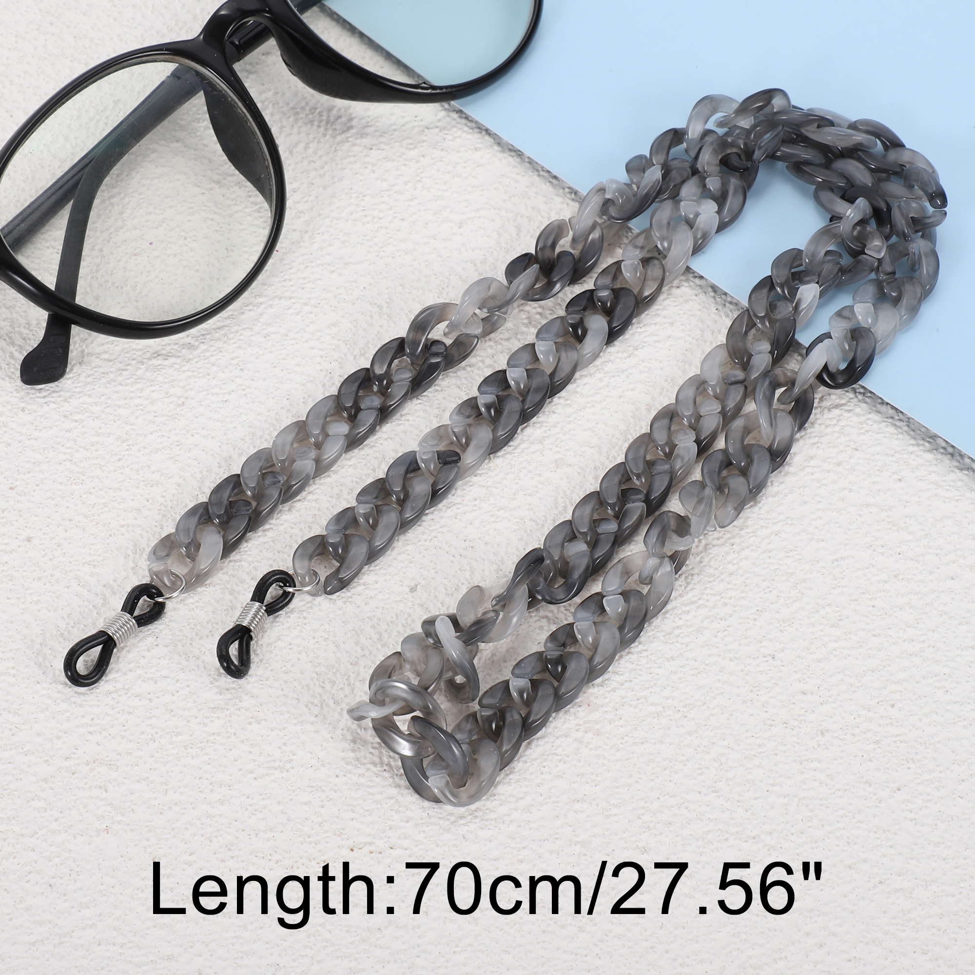 Unique Bargains Dopamine Color Pattern Eyeglass Chain 27.56" 1 Pc Gray