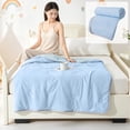 thumbnail image 4 of Cooling Comforter Twin Size, Cool Sleeping Skinfriendly Washable Summer Blanket for Night Sweats Hot Sleeper Blue, 4 of 6