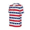 thumbnail image 2 of Balery American Patriotic Stars And Stripes Baseball Jersey for Men Casual Button Down Shirts Short Sleeve Active Team Sports Uniform-3X-Large, 2 of 9