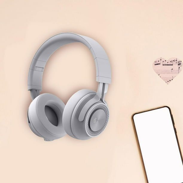 Auriculares, Auriculares de Fitness, Cómodos, Universales, Auriculares sobre la Oreja para Tablet Teléfono de Viaje Gris