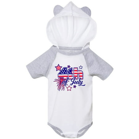 

Inktastic 4th of July Fireworks Stars and American Flag Gift Baby Boy or Baby Girl Bodysuit