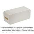 thumbnail image 4 of Uxcell Cable Management Box PP Cord Organizer Box w Tie to Hide Wires & Power Strips for Home Middle White, 4 of 6