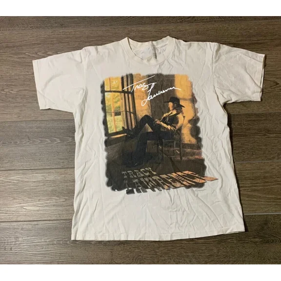 Reprint Rare 90s Tracy Lawrence Time Marches On Shirt White Unisex S-5XL