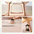 thumbnail image 6 of Zikebtuy 2/6/8 Person Inflatable Camping Tent, Easy Setup Blow Up Air Tent with Hand Pump, Waterproof 4-Season Glamping Tent with Large Mesh Windows & Oversized Canopy for Couples, Group & Family, 6 of 8