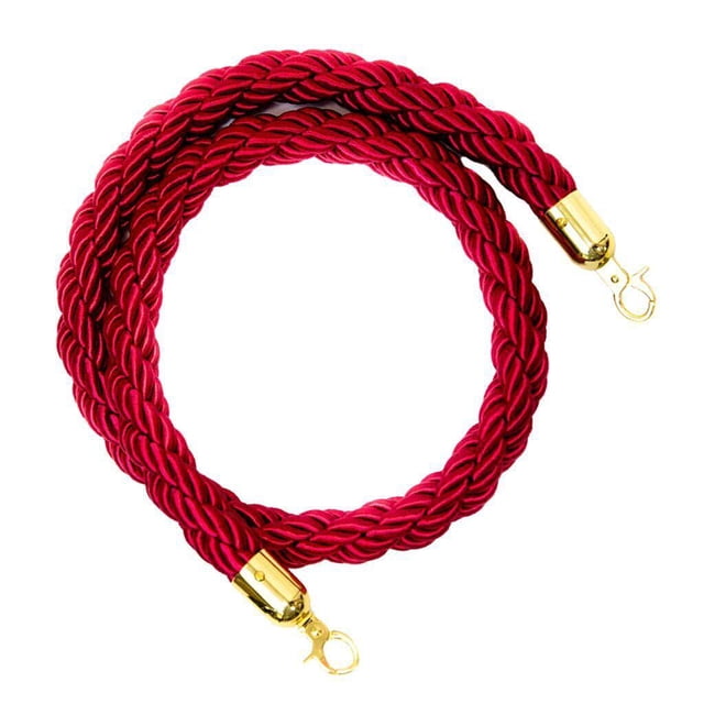 ziyahi Rope Barriers - Heavy Duty Crowd Stanchions Queue Control Stanchions 2m Red