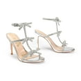 thumbnail image 4 of Women’s Heeled Sandals Stiletto Heels Rhinestone Bow Sandals, 4 of 8