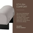 thumbnail image 6 of Open Box Maven Lane Modern Upholstered Wooden Bench in Refined Black Finish, 6 of 6