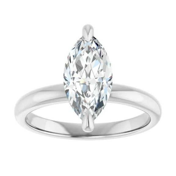 2 Carat Lab Grown Diamond Engagement Ring Marquise Cut Solitaire