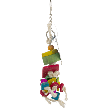 Hartz Feather Frenzy Bird Toy, Rope and Wood Combination