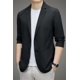 thumbnail image 3 of Traje de hombre pequeño casual primavera verano 2024 ultrafino corte entallado solo oeste ropa de protección solar cárdigan waffle, 3 of 5